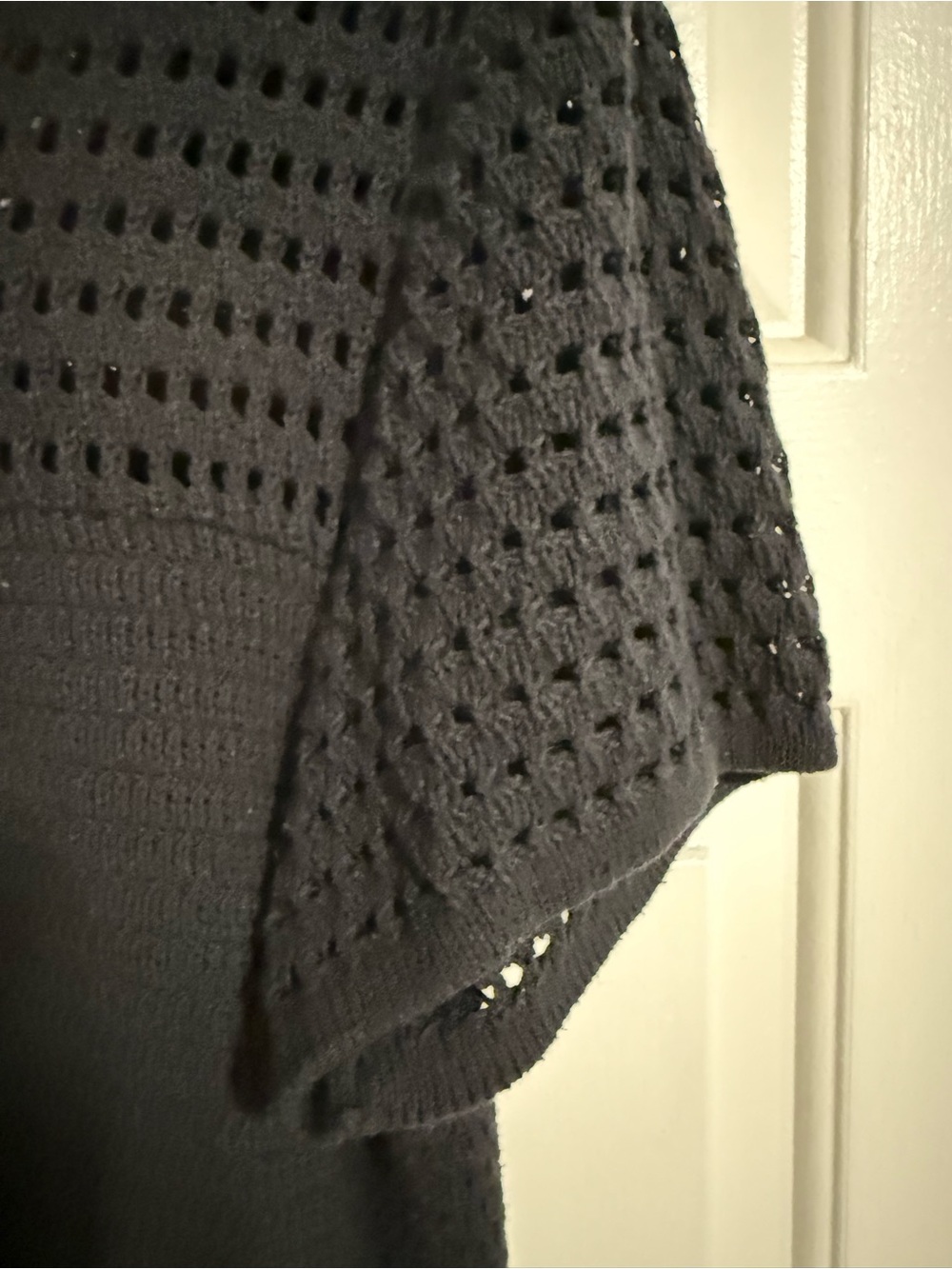 Nine West Black Short-Sleeve Eyelet Knit Top - Picture 3 of 4